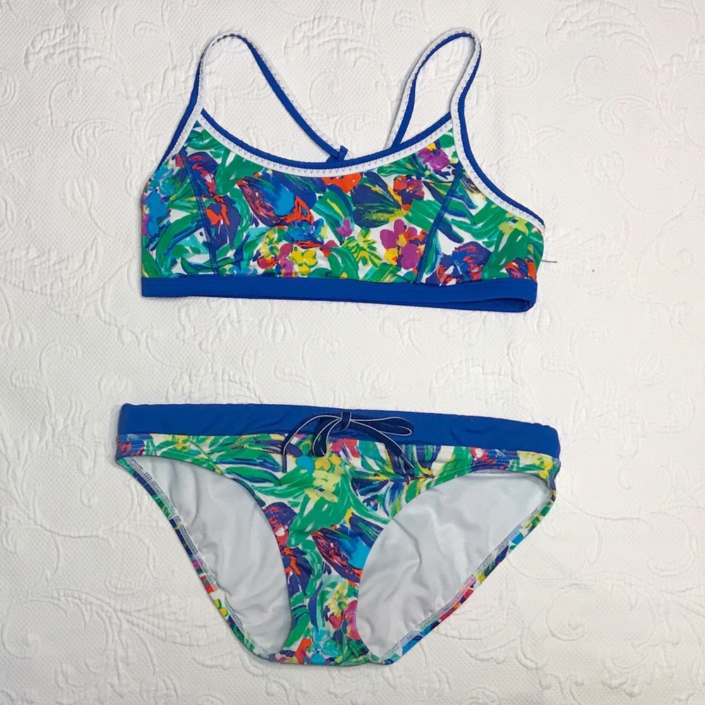 Lands End athletic two piece bikini sz 4